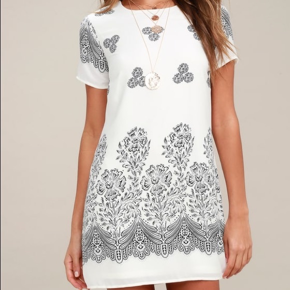 Lulu’s SZ S White Floral Print Riverside Dress - Picture 2 of 8